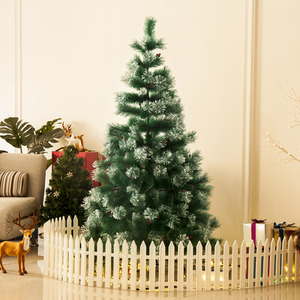 HOMCOM 5ft Artificial Green Christmas Tree Metal Stand - Green by HOMCOM