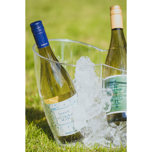 BarCraft Clear Acrylic Double Sided Drinks Pail Cooler, Labelled - Clear by BarCraft