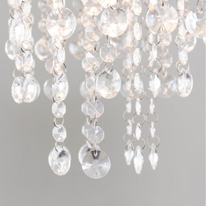 Bonita Silver Ceiling Pendant Droplets Shade - Silver by ValueLights