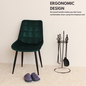 Fireside Companion Set - Sturdy Metal Log Burner Tools - Black by NOVECRAFTO