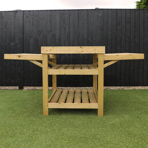 Wooden Pizza Oven BBQ Table Pressure Treated - Brown by Waltons