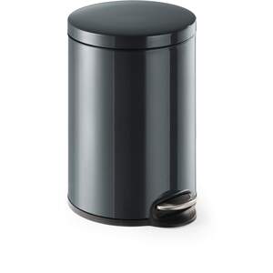 Durable Round Metal Pedal Bin - Charcoal / 20l by Durable