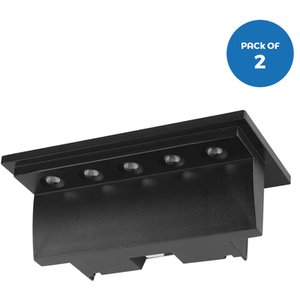 Solar Deck Fence Light 5 LED Solar Panel - Black by EnerJ Smart