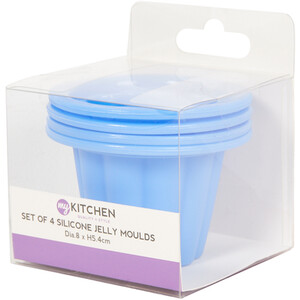 Set of 4 Silicone Jelly Moulds - Blue