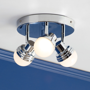 Skipton 3 Light Bathroom Spotlight Plate - Chrome by Litecraft