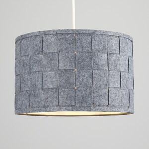 Monza Pair of Grey Ceiling Pendant Shade - Grey by ValueLights
