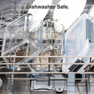 5 Piece Meal Prep Glass Containers with Lids - Clear by VonShef