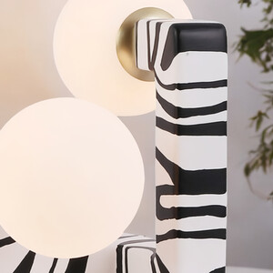 Kaya Table Lamp - White and Black