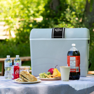 Koolatron 12V Electric Cool Box 42L Portable Cooler Warmer Camping Car Fridge - Grey by Koolatron