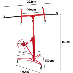 Movable 11FT Drywall Lifter Panel Hoist by Livingandhome