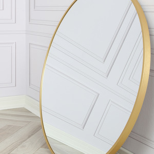 Pandora Round Mirror - 80 x 80cm - Gold by Home Garden Direct