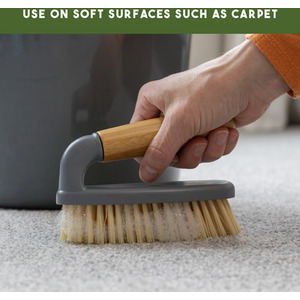 JVL Bamboo All Purpose Scrubbing Brush - Yellow by JVL