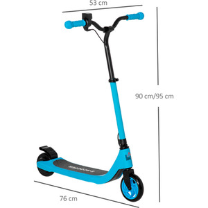 HOMCOM 120W Motor E-Scooter with Battery Display - Blue by HOMCOM