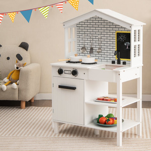Kids Play Kitchen Toy Set - White by Costway