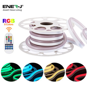 Smart Wi-Fi RGB LED Neon Strip Kit 12V, 3 meters, IP65 by EnerJ Smart
