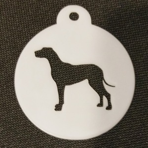 Dog Themed Coffee Stencil - White / Great Dane by Pet Mirrors
