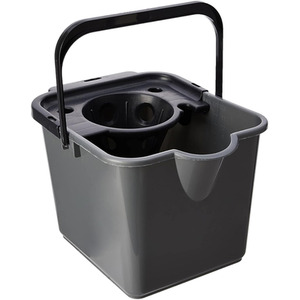 Metallic 12L Strong Coloured Plastic Mop Bucket For Easy Pouring - Metallic by STORM TRADING GROUP