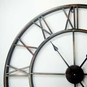 Large Metal Oversized Roman Numerals Wall Clock by WALPLUS