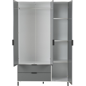 Madrid 3 Door Wardrobe Bedroom Set - Grey by Seconique