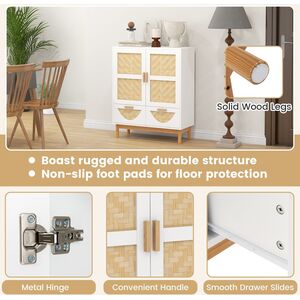 Kitchen Storage Cabinet with 2 Door - White by Costway