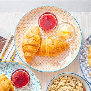 Hand-Printed Dinner Plates - 25.5cm - 3 Colours - Pack of 6 - Multi by Nicola Spring