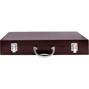 Bamboo BBQ Utensil Kit with Durable Wooden Carry Case - Brown by Maison Des Cadeaux