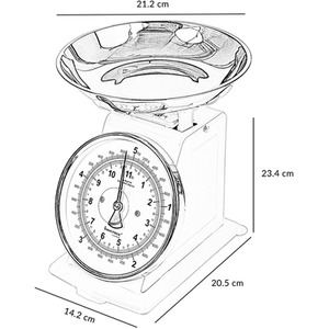 Innoteck 5 Kg Traditional Kitchen Scales - Black by Innoteck