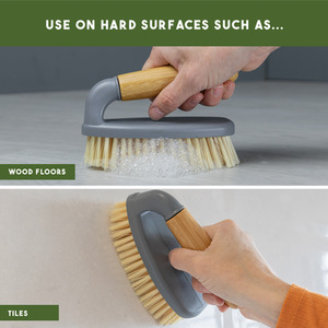 JVL Bamboo All Purpose Scrubbing Brush - Yellow by JVL