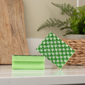 Pack of 2 Fairy Max Power Sponge Scourers - Green by Fairy