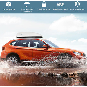 400L Cargo Box Waterproof Rooftop Cargo Carrier by Costway