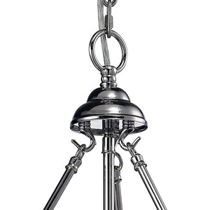 Aubrey Ceiling Pendant Lantern 3 Light Polished Chrome, Glass - Polished Chrome