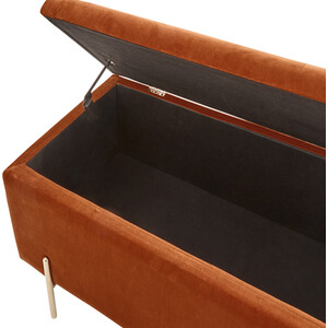 Mystica Ottoman Storage Bench - Russet