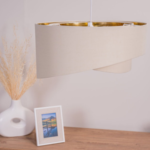 Trekan Cream Ceiling Pendant Shade - Cream by ValueLights