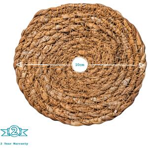 12pc Round Woven Placemats Coasters Set - Yellow by Argon Tableware