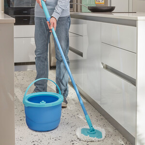Spontex Full Action Spin Mop and Bucket - Blue