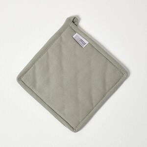 Grey Stripe Cotton Pot Holder - Grey by Homescapes