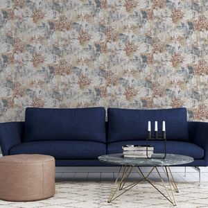 Arthouse Abstract Texture Copper Navy Wallpaper - Bronze by Arthouse