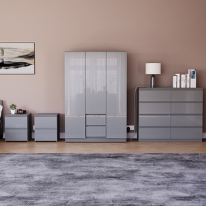 Vida Designs Glinton 4 Piece FSC Bedroom Set - Grey by Vida Designs