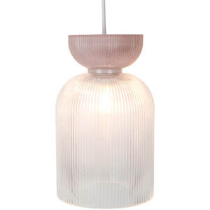 Cerelia Glass Pendant - Pink and Clear