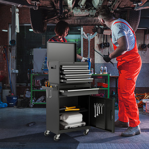 5-Drawer Rolling Tool Storage Cabinet - Black by Costway