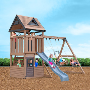 Driftwood Cove Climbing Frame - Mocha Brown by Gorilla Play
