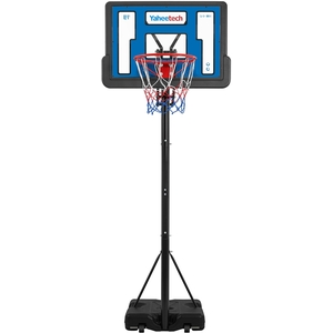 Height Adjustable Basketball Hoop for Teenagers and Adults - Blue by Yaheetech