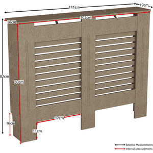Milton Radiator Cover - Unfinished / 111cm by Vida Designs