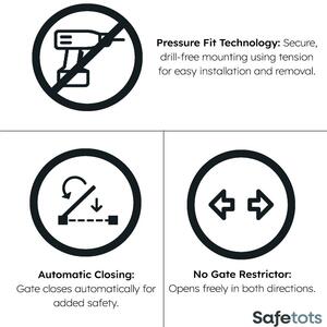 Curved Top Safety Gate - Matt White / 107cm - 116cm by Safetots