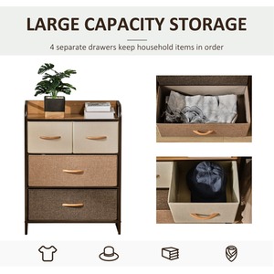 HOMCOM Drawers Storage Tower Dresser - Multicoloured by HOMCOM