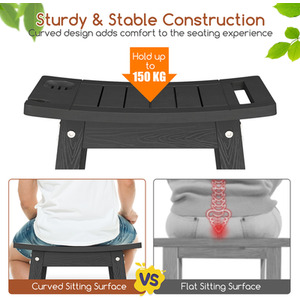 Shower Bench Seat Shower Stool by Costway