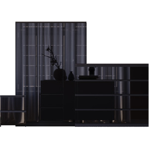 Vida Designs Glinton 3 Piece FSC Bedroom Set - Black by Vida Designs