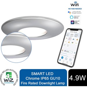 4lite WiFi And Bluetooth - IP20 Adjustable Satin Chrome by 4lite WiZ Connected