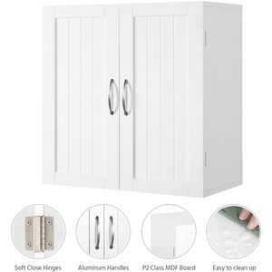 Wall Mount Cabinet Storage Organizer - White by Yaheetech