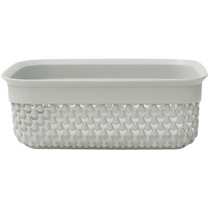 Droplette Design Rectangular Plastic Storage Set of 3 - Grey by JVL